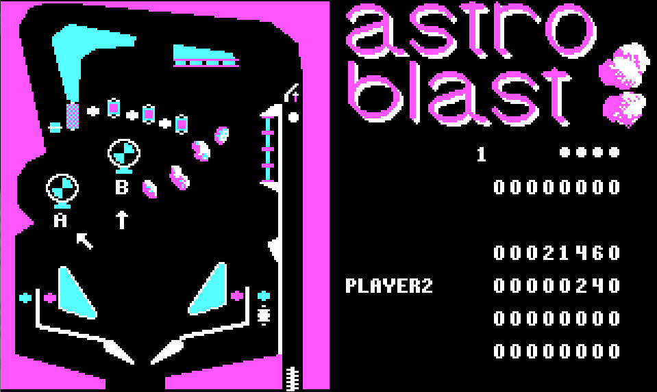 AstroBlast Pinball - 1986 screenshot 1