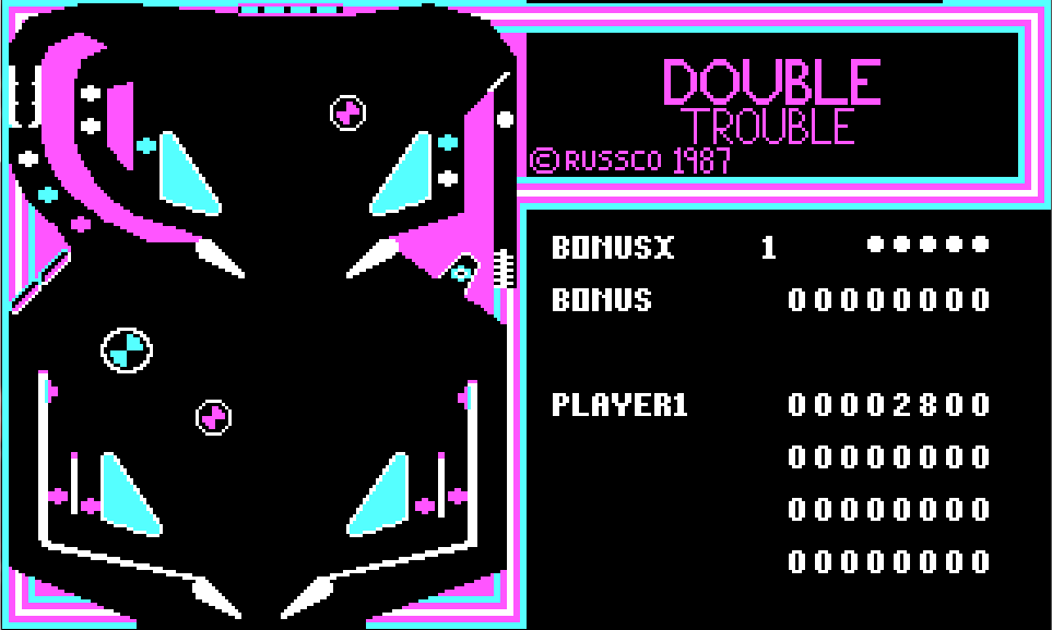 Double Trouble Pinball - 1986 screenshot 1