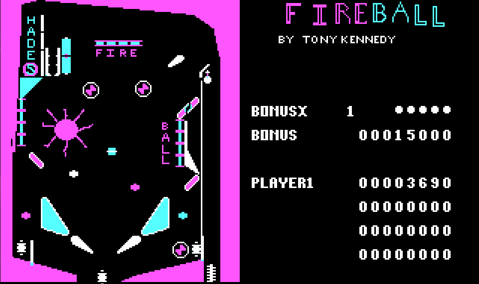 Fireball Pinball - 1986 screenshot 1
