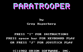 Paratrooper - 1982 screenshot 1