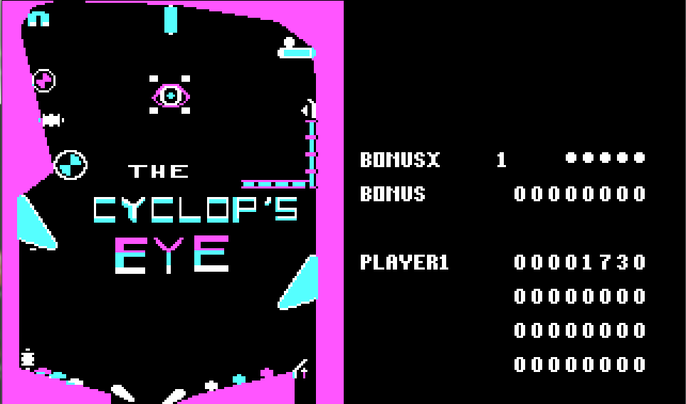 The Cyclops Eye Pinball - 1986 screenshot 1