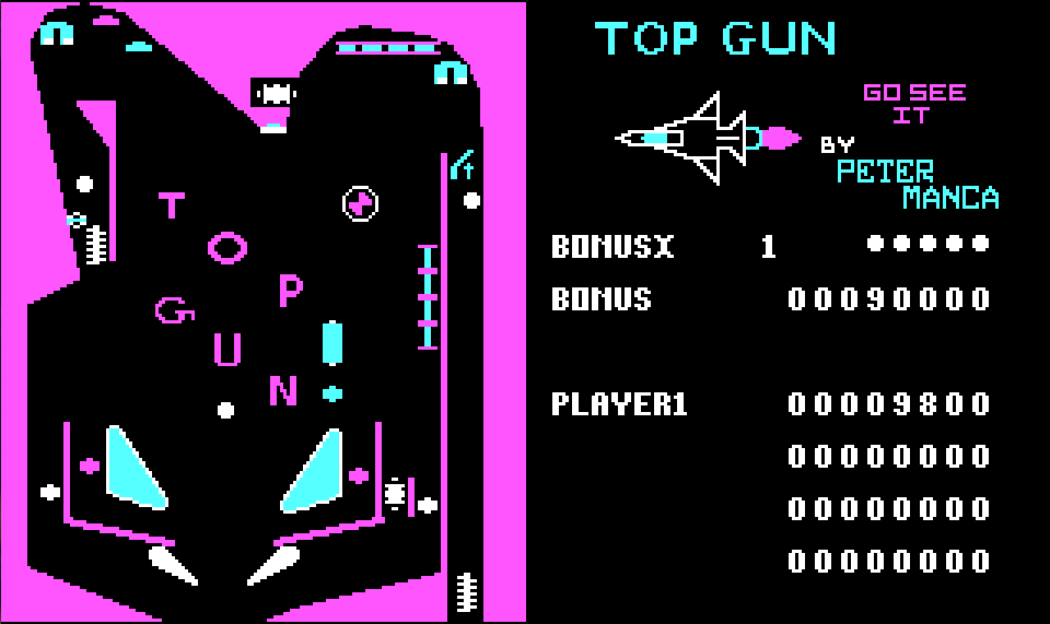 Top Gun Pinball - 1986 screenshot 1