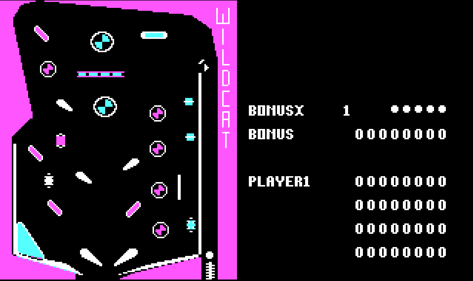 Wildcat Pinball - 1986 screenshot 1