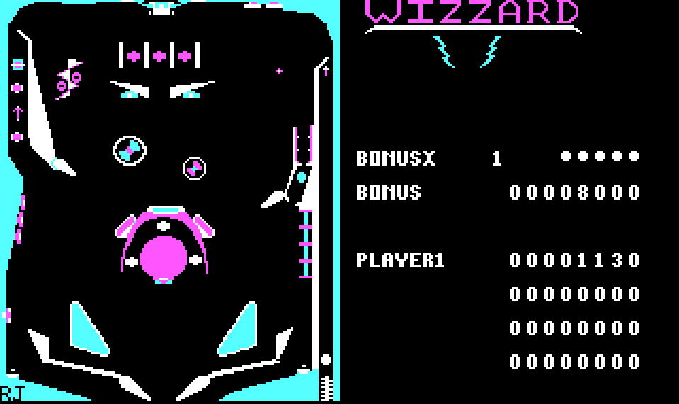 Wizzard Pinball - 1986 screenshot 1