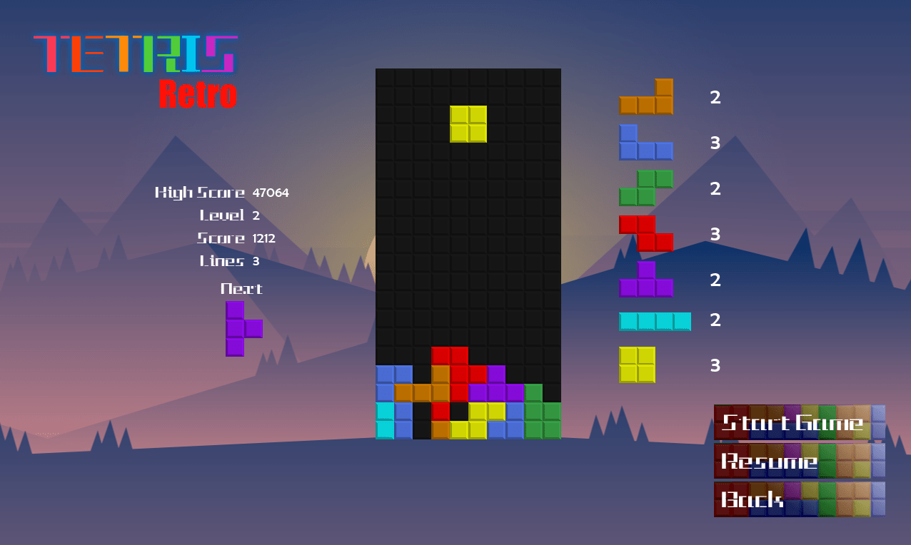 Tetris-Retro screenshot 2
