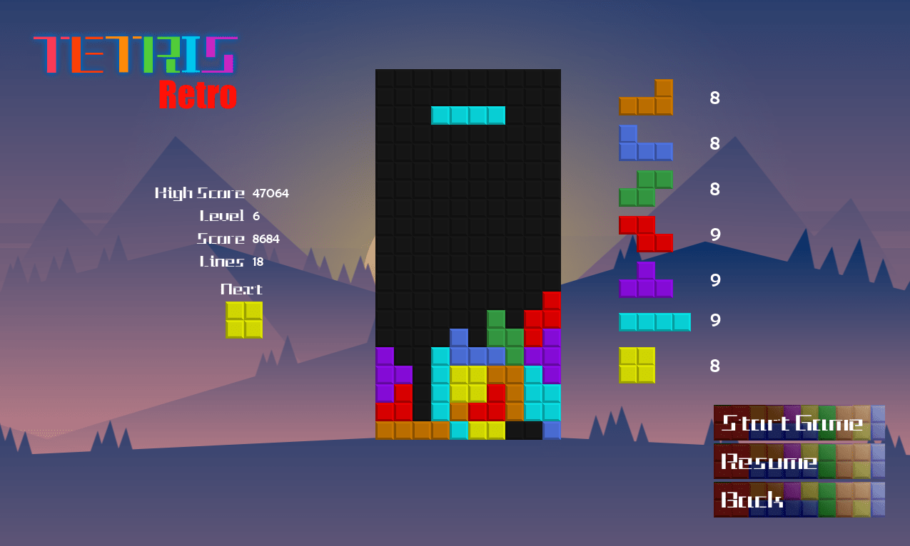 Tetris-Retro screenshot 4