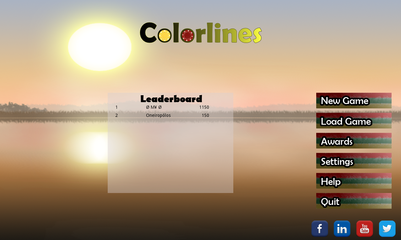 Colorlines Main Screen