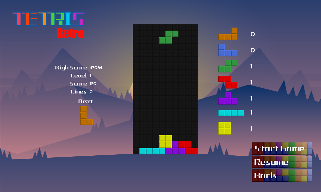 Tetris-Retro Level 1